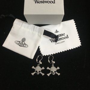 Vivienne Westwood Silver Skull Earrings